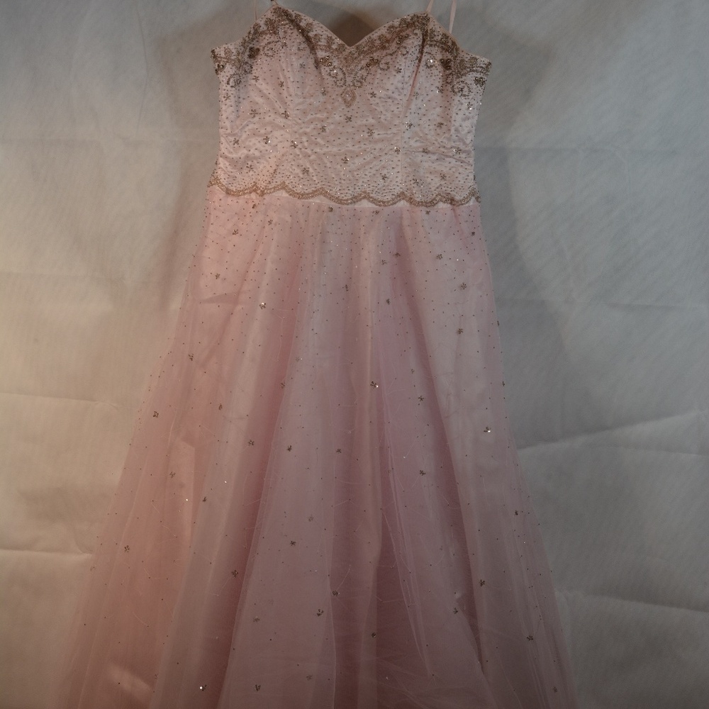 PROM Cinderella Dress Beaded/Sequined SZ L